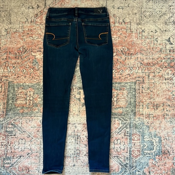 American Eagle Jeggings Size 4 Dark Wash - Picture 5 of 6